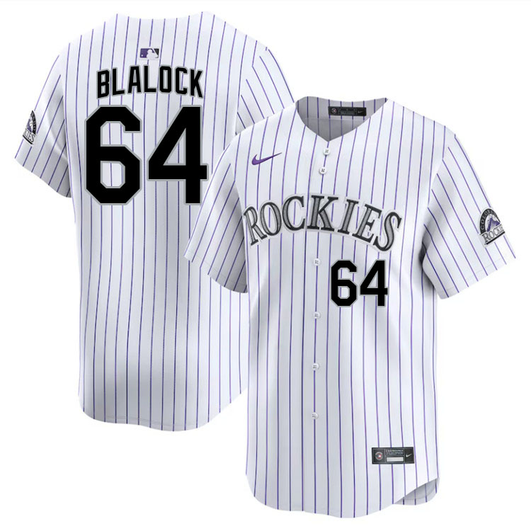 Bradley Blalock Colorado Rockies Jersey,Uniforms,Gears Stitched-White